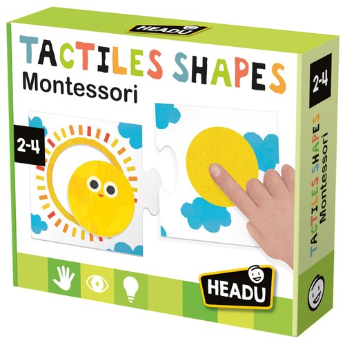 Headu Tactiles Shapes Montessori, Educational Toys for Boys and Girls Ages 2-4 Years Old, Toddler Learning Toys, Teacher Homeschool Supplies, Birthday