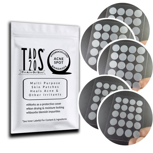 5pk [100] Acne Dot Pimple Patches [MED/LG] Cystic Acne Patch, FACE Spot Dots, Zit Stickers, Acne Spot Treatment, Hydrocolloid Bandages, Mask Acne, Maskne, THE ACNE DOT STORE Brand,#tads20