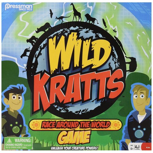 Pressman Wild Kratts Race Around the World Board Game Multicolor, 5"