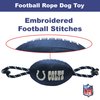 Pets First NFL Indianapolis Colts Football Dog Toy, Tough Quality Nylon Materials, Strong Pull Ropes, Inner Squeaker, NFL Team Color