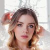 Fashey Halo Crown Headband Rhinestone Star Crown Headbands Goddess Halo Crown Costume Boho Bridal Wedding Headpiece Hair Accessories for Women and Girls (Silver)