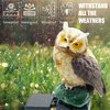 SmilingTown 2 Packs Owl Solar Garden Lights Outdoor Decorative Stake Light Waterproof Owl Decory to Scare Birds Away Yard Patio Lawn Ornaments Halloween Decorations