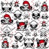 Qyeahkj 84 Pcs Pirate Hanging Swirls Nautical Party Decoration Pirate Hanging Streamer Pirate Theme Foil Ceiling Streamers Skull Ceiling Hanging Swirl for Kids Birthday Party Supplies Wall Door Decor