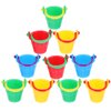 Toyvian Sand Toys 10pcs Plastic Buckets 2.5cm/1inches Mini Plastic Beach Pail Beach Toy Sandbox Buckets Toys for Doll Water Buckets Handmade Small Buckets Model Beach Toys