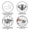 Set of 2 Stainless-Steel Dog Bowls - Cage, Kennel, and Crate Hanging Pet Bowls for Food and Water - 20oz Each and Dishwasher Safe by PETMAKER,Silver