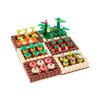 General Jim's Bright Colorful Vegetable Garden Plot Building Block Toy Playset 165 Pc 6 Section Modular Building Block Vegetable Garden Plot Set for Teens and Adults