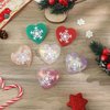 KesaPlan Christmas Heart Hair Clips, 6PCS Heart Snowflake No Bend Hair Clips, X-mas Heart Creaseless Hair Clips, Flat Duckbill Hair Barrettes for Women Girls Teens Makeup Hairstyle