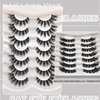 Cat Eye Lashes Short Natural Eyelashes,Fluffy Wispy Lashes 7 Pairs False Lash Wispy Volume Fake Eyelash Faux Mink Strip Lashes Pack for Daily Makeup (Natural N2, 7 Pairs Pack)