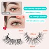 False Eyelashes Natural Look Wispy Lashes 10mm Short Lashes C Curl Strip Lashes 0.1MM Thin Band Lashes Pack Fake Eyelashes Siligli Eyelashes 7 Pair