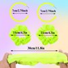 Neon Scrunchies & Neon Earrings 80s Neon Hair Accessories Elastic Neon Hair Scrunchies Neon Hoop Earrings for Women Girl Halloween Party Decorations,4Pack (Fluorescent Yellow)