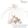 Parcelona French Twist n Clip Flower, Bow and Chain Savana Celluloid Acetate Set of 3 Metal Free Hair Clip Barrettes