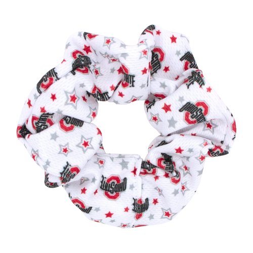 Divine Creations Girls' Collegiate Themed Game Day Logo Print Hair Scrunchie by Wee Ones, One Size, Ohio State