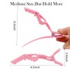 ACO-UINT 12Pcs Pink Hair Clips for Styling Sectioning, Alligator Hair Clips for Hair Salon, Hair Accessories for Women