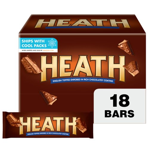 HEATH Chocolatey English Toffee Candy Bars, 1.4 oz (18 Count)