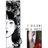 Novu Ink Mothman Behind The Girl Temporary Tattoos | 2 Designs on a Sheet | Fake Tattoos | Art Design Transfers/Stickers | for Body, Arm, Leg etc | (12.5cm x 5cm)