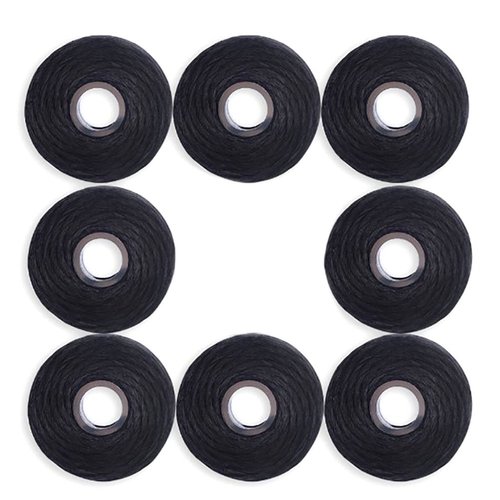 8 Pack 50M Bamboo Charcoal Dental Flosser Built-in Spool Wire Toothpick Flosser Dental Floss Replacement Core Mint Flavor Charcoal Floss Picks(Black)
