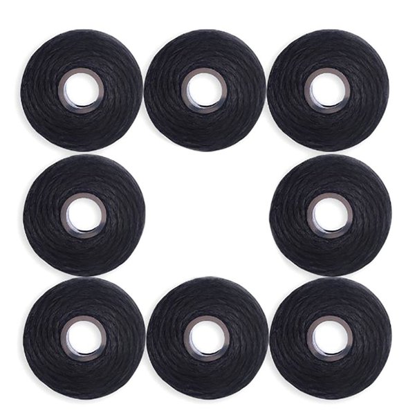 8 Pack 50M Bamboo Charcoal Dental Flosser Built-in Spool Wire Toothpick Flosser Dental Floss Replacement Core Mint Flavor Charcoal Floss Picks(Black)