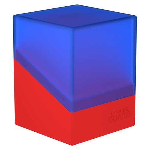 Ultimate Guard Boulder Synergy 100+, Deck Case for 100 Double-Sleeved TCG Cards, Blue/Red, Secure & Durable Storage for Trading Card Games