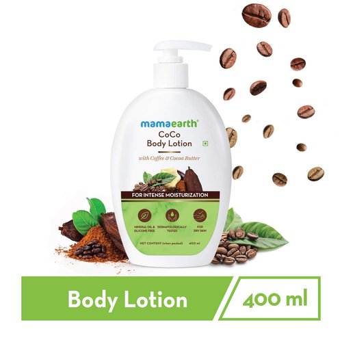Mamaearth CoCo Body Lotion for Deep Moisturization | Reduces Dryness & Gives Long Lasting Hydration | with Coffee & Cocoa Butter for Dry Skin | 13.53 Fl Oz (400ml)