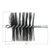 Stanbroil 6 Inch Round Steel Chimney Cleaning Brush with 1/4" NPT Fitting for Masonry Chimney Flue, Works with Most Chimney Rod Sets