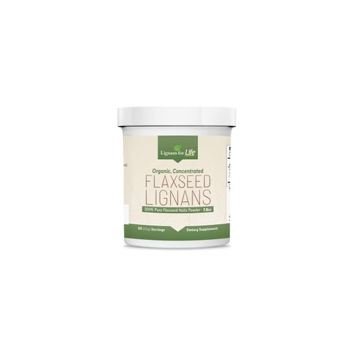 Lignans for Life Natural Ground Flaxseed Hulls Bulk Powder (60 Servings 80mg) Flax Seed Ground - Filled w/Omega 3 & 6 Fatty Acids for Healthy Skin & Coat - Support Heart & Hair Health - Gluten-Free