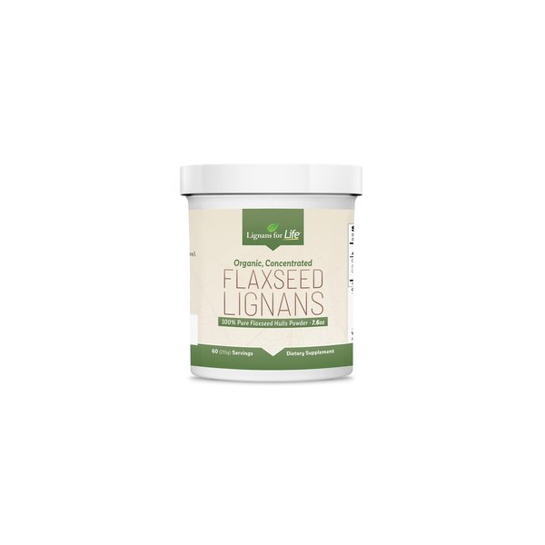 Lignans for Life Natural Ground Flaxseed Hulls Bulk Powder (60 Servings 80mg) Flax Seed Ground - Filled w/Omega 3 & 6 Fatty Acids for Healthy Skin & Coat - Support Heart & Hair Health - Gluten-Free