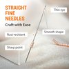 60 Straight Beading Needles with Convenient Storage Tube Size 11-0.4mm (0.015in) Extra Fine Thread Needles - Perfect for Bead and Sequin Embroidery, Jewelry Making, Crafting, and DIY