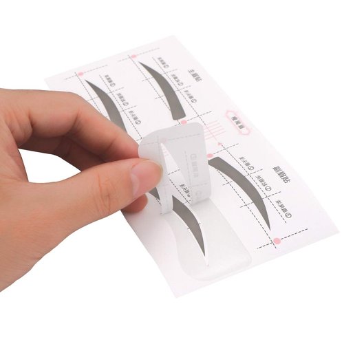 128 PCS Eyebrow Stencil 4 Styles Eyebrows Shaping Stickers Adjustable Eyebrow Grooming Template DIY Brows Guide Makeup Tool
