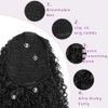 Ponytail Extension for Black Women Deep Curly Drawstring Ponytail 20 Inch Afro Kinky Curly Clip in Pony Tails Hair Extensions Curly Synthetic Soft Fluffy Ponytail for Daily Use