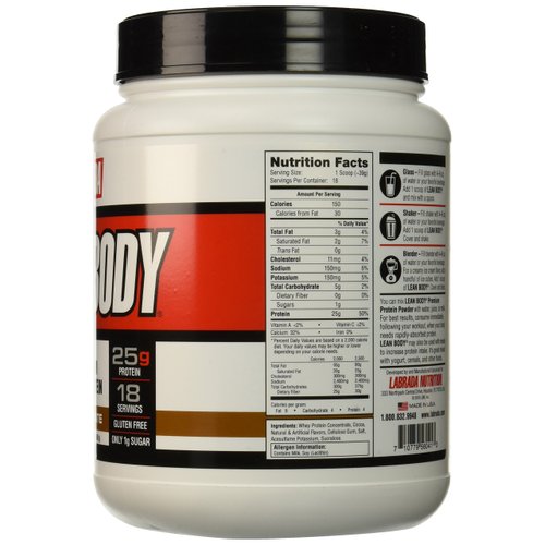Labrada Nutrition Lean Body Premium Whey Protein Powder, Chocolate, 24 Ounce