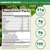 PlantFusion Complete Vegan Protein Powder - Plant Based Protein Powder With BCAAs, Digestive Enzymes and Pea Protein - Keto, Gluten Free, Soy Free, Non-Dairy, No Sugar, Non-GMO - Cookies & Cream 1 lb