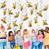 Qyeahkj 84 Pcs Bee Party Decorations Bumble Bee Baby Shower Birthday Party Decorations Hanging Swirl Foil Ceiling Streamers First Bee Themed Party Supplies for Kids Birthday Bee Day Classroom Decor