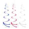 National Day Twinkle Patriotic Shooting Stars Hangings Swirl Decorations Red Blue White 4th of July Presidents Day Birthday Party Decorations, 30pc