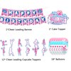 Cheerleading Birthday Party Decorations Cheerleader Birthday Party Supplies Includes Cheerleading Birthday Banner Cake Cupcake Toppers Balloons for Cheerleading Birthday Party, Gymnastics Party