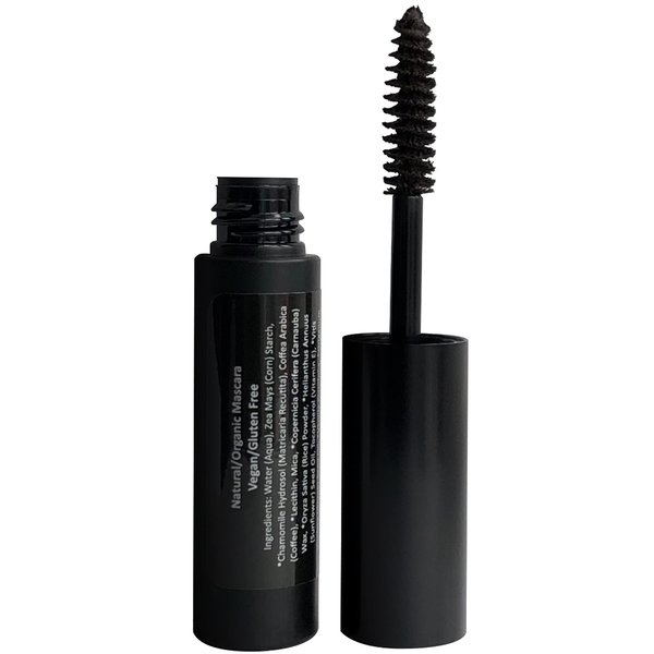 Mom's Secret 100% Natural Mascara Brown, Organic, Vegan, Paraben & Gluten Free, Strengthens & Volumes, Stays on all day, Made in the USA, 0.25 ounce