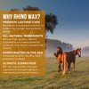 Rhino Wax - Tack Care Maintenance Kit (Saddle Soap for Leather + Leather Oil + Leather Conditioner + Brushes + Microfiber Cloth) - Maintenance for Saddles, Bridles, Boots, Reins & Straps - Made In USA