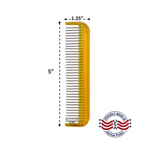 Hair Doctor Mens Rotating Tooth Hair Comb (Golden Amber)