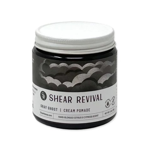Shear Revival Gray Ghost | Matte Finish Molding Hair Wax Paste For Men Styling Cream with Strong Hold & Medium Shine with Sunflower Oil, Rice Bran Wax, Aloe Leaf Juice Notes of Citrus & Cypress 3.4oz