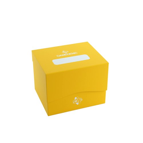 Gamegenic Side Holder 100+ XL Casual Deck Box | Double-Sleeved Card Storage with Flex Card Divider | Premium Card Protector | Cobra Neck Technology | Holds up to 100 Cards | Yellow Color | Made