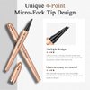 Eyebrow Pencil,Grey 4-Point Micro-Fork Tip Eyebrow Pen,Smudge-Proof Portable Microblading Eyebrow Pencil,Eye Makeup Long-Lasting Waterproof To Create Exquisite Eyebrow Hair for Women