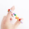SOTOGO 24 Pieces Girls Rings and Bracelets Set Colorful Gift Party Favors Friendship Pretend Dress up Play Jewelry for Kids Children Toddler, Shiny Style
