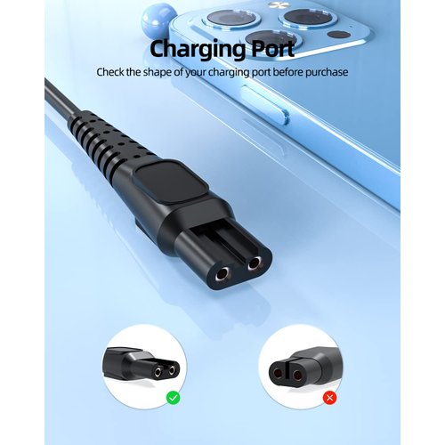 Charger Cord Fit for Philips Norelco HQ8505 7000 5000 3000 9000 2000 Series mg7750 Electric Shaver Razor,Aquatec,Arcitec,Multigroom Beard Trimmer Adapter Power Supply Charging Cord