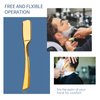 Barber Razor Professional Straight for Men: Stainless Steel Razor Close Shaving Safety Straight Edge Razor for Barbershop Salons Home Hairdressing Use(Gold)