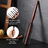 BESTOOL Small Brush for Short and Medium Hair, Blow Drying, Men's Beard Styling, Professional Smoothing and Curling Brush (Reddish brown)
