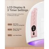 MelodySusie Rechargeable UV LED Nail Lamp, P-PLUS30G Cordless UV Nail Light for Gel Nails with 3 Timer Settings, Professional Nail Dryer for Salon & Home Use (Pink)