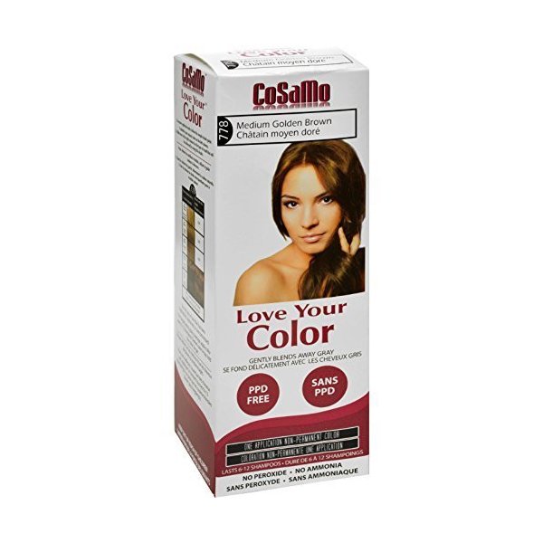 CoSaMo Hair Color 778 Medium Golden Brown (3 Pack)