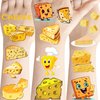 PIBIPAID 240 Cheese Tattoos Temporary Stickers Cheese Party Supplies Decorations Camping Themed Birthday Baby Shower Party Tattoos