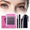 AJEAJE 120Pcs Eyelash Extensions,3D Lash Clusters DIY False Eyelashes for Self Achieve,Easy Apply Curl Long Individual Lashes Mixed Tray Set Mixed