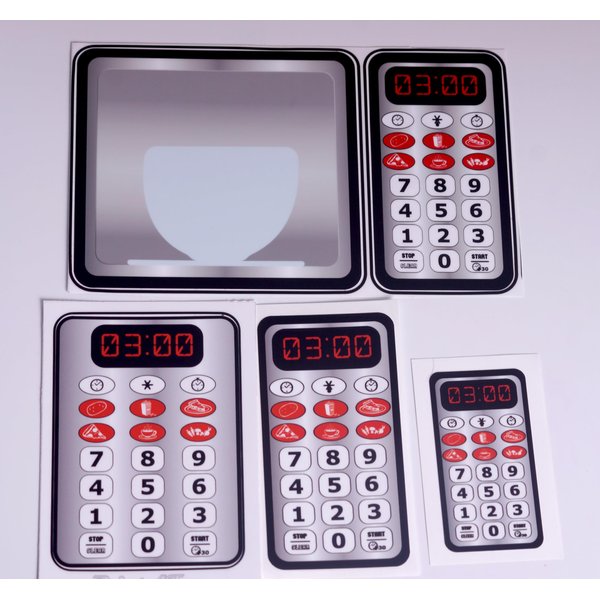 PrintAToy Play Kitchen Microwave Decals (2"X3.5" Keypad Only)