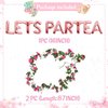 LaVenty 12 PCS LET'S PAR TEA Balloons Tea Party Birthday Banner Tea Party Decorations Lets Par-Tea Party Decor Par Tea Baby Shower Par Tea First Birthday Decoration Flower Garland(180inch)